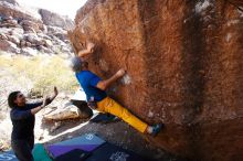 Bouldering in Hueco Tanks on 01/26/2019 with Blue Lizard Climbing and Yoga

Filename: SRM_20190126_1123310.jpg
Aperture: f/5.6
Shutter Speed: 1/250
Body: Canon EOS-1D Mark II
Lens: Canon EF 16-35mm f/2.8 L