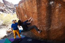 Bouldering in Hueco Tanks on 01/26/2019 with Blue Lizard Climbing and Yoga

Filename: SRM_20190126_1124130.jpg
Aperture: f/5.0
Shutter Speed: 1/250
Body: Canon EOS-1D Mark II
Lens: Canon EF 16-35mm f/2.8 L
