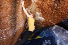 Bouldering in Hueco Tanks on 01/26/2019 with Blue Lizard Climbing and Yoga

Filename: SRM_20190126_1135030.jpg
Aperture: f/3.5
Shutter Speed: 1/250
Body: Canon EOS-1D Mark II
Lens: Canon EF 16-35mm f/2.8 L