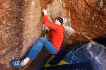 Bouldering in Hueco Tanks on 01/26/2019 with Blue Lizard Climbing and Yoga

Filename: SRM_20190126_1136140.jpg
Aperture: f/3.5
Shutter Speed: 1/250
Body: Canon EOS-1D Mark II
Lens: Canon EF 16-35mm f/2.8 L