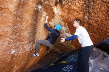 Bouldering in Hueco Tanks on 01/26/2019 with Blue Lizard Climbing and Yoga

Filename: SRM_20190126_1139260.jpg
Aperture: f/3.5
Shutter Speed: 1/250
Body: Canon EOS-1D Mark II
Lens: Canon EF 16-35mm f/2.8 L