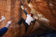 Bouldering in Hueco Tanks on 01/26/2019 with Blue Lizard Climbing and Yoga

Filename: SRM_20190126_1142420.jpg
Aperture: f/6.3
Shutter Speed: 1/200
Body: Canon EOS-1D Mark II
Lens: Canon EF 16-35mm f/2.8 L