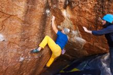 Bouldering in Hueco Tanks on 01/26/2019 with Blue Lizard Climbing and Yoga

Filename: SRM_20190126_1144430.jpg
Aperture: f/5.6
Shutter Speed: 1/200
Body: Canon EOS-1D Mark II
Lens: Canon EF 16-35mm f/2.8 L