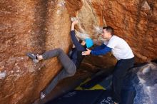 Bouldering in Hueco Tanks on 01/26/2019 with Blue Lizard Climbing and Yoga

Filename: SRM_20190126_1145590.jpg
Aperture: f/5.0
Shutter Speed: 1/200
Body: Canon EOS-1D Mark II
Lens: Canon EF 16-35mm f/2.8 L