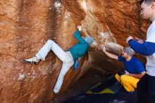 Bouldering in Hueco Tanks on 01/26/2019 with Blue Lizard Climbing and Yoga

Filename: SRM_20190126_1148230.jpg
Aperture: f/5.6
Shutter Speed: 1/200
Body: Canon EOS-1D Mark II
Lens: Canon EF 16-35mm f/2.8 L