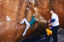 Bouldering in Hueco Tanks on 01/26/2019 with Blue Lizard Climbing and Yoga

Filename: SRM_20190126_1148480.jpg
Aperture: f/5.6
Shutter Speed: 1/200
Body: Canon EOS-1D Mark II
Lens: Canon EF 16-35mm f/2.8 L