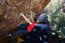 Bouldering in Hueco Tanks on 01/26/2019 with Blue Lizard Climbing and Yoga

Filename: SRM_20190126_1208020.jpg
Aperture: f/4.5
Shutter Speed: 1/250
Body: Canon EOS-1D Mark II
Lens: Canon EF 16-35mm f/2.8 L