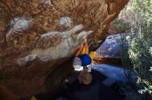 Bouldering in Hueco Tanks on 01/26/2019 with Blue Lizard Climbing and Yoga

Filename: SRM_20190126_1218230.jpg
Aperture: f/4.5
Shutter Speed: 1/250
Body: Canon EOS-1D Mark II
Lens: Canon EF 16-35mm f/2.8 L