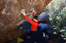 Bouldering in Hueco Tanks on 01/26/2019 with Blue Lizard Climbing and Yoga

Filename: SRM_20190126_1221110.jpg
Aperture: f/4.0
Shutter Speed: 1/250
Body: Canon EOS-1D Mark II
Lens: Canon EF 16-35mm f/2.8 L