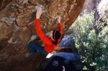 Bouldering in Hueco Tanks on 01/26/2019 with Blue Lizard Climbing and Yoga

Filename: SRM_20190126_1221180.jpg
Aperture: f/5.0
Shutter Speed: 1/250
Body: Canon EOS-1D Mark II
Lens: Canon EF 16-35mm f/2.8 L