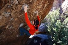 Bouldering in Hueco Tanks on 01/26/2019 with Blue Lizard Climbing and Yoga

Filename: SRM_20190126_1221181.jpg
Aperture: f/5.0
Shutter Speed: 1/250
Body: Canon EOS-1D Mark II
Lens: Canon EF 16-35mm f/2.8 L