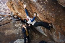 Bouldering in Hueco Tanks on 01/26/2019 with Blue Lizard Climbing and Yoga

Filename: SRM_20190126_1235310.jpg
Aperture: f/5.0
Shutter Speed: 1/200
Body: Canon EOS-1D Mark II
Lens: Canon EF 16-35mm f/2.8 L