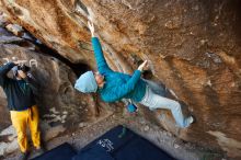 Bouldering in Hueco Tanks on 01/26/2019 with Blue Lizard Climbing and Yoga

Filename: SRM_20190126_1238281.jpg
Aperture: f/4.5
Shutter Speed: 1/200
Body: Canon EOS-1D Mark II
Lens: Canon EF 16-35mm f/2.8 L