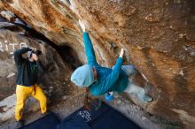 Bouldering in Hueco Tanks on 01/26/2019 with Blue Lizard Climbing and Yoga

Filename: SRM_20190126_1238450.jpg
Aperture: f/4.0
Shutter Speed: 1/200
Body: Canon EOS-1D Mark II
Lens: Canon EF 16-35mm f/2.8 L