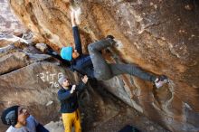 Bouldering in Hueco Tanks on 01/26/2019 with Blue Lizard Climbing and Yoga

Filename: SRM_20190126_1239480.jpg
Aperture: f/5.0
Shutter Speed: 1/200
Body: Canon EOS-1D Mark II
Lens: Canon EF 16-35mm f/2.8 L