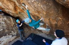 Bouldering in Hueco Tanks on 01/26/2019 with Blue Lizard Climbing and Yoga

Filename: SRM_20190126_1245381.jpg
Aperture: f/4.0
Shutter Speed: 1/250
Body: Canon EOS-1D Mark II
Lens: Canon EF 16-35mm f/2.8 L