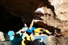 Bouldering in Hueco Tanks on 01/26/2019 with Blue Lizard Climbing and Yoga

Filename: SRM_20190126_1259170.jpg
Aperture: f/9.0
Shutter Speed: 1/320
Body: Canon EOS-1D Mark II
Lens: Canon EF 16-35mm f/2.8 L