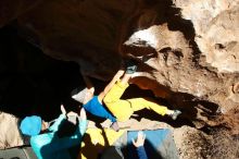 Bouldering in Hueco Tanks on 01/26/2019 with Blue Lizard Climbing and Yoga

Filename: SRM_20190126_1259180.jpg
Aperture: f/9.0
Shutter Speed: 1/320
Body: Canon EOS-1D Mark II
Lens: Canon EF 16-35mm f/2.8 L