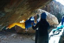 Bouldering in Hueco Tanks on 01/26/2019 with Blue Lizard Climbing and Yoga

Filename: SRM_20190126_1311380.jpg
Aperture: f/5.0
Shutter Speed: 1/400
Body: Canon EOS-1D Mark II
Lens: Canon EF 50mm f/1.8 II