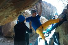 Bouldering in Hueco Tanks on 01/26/2019 with Blue Lizard Climbing and Yoga

Filename: SRM_20190126_1313192.jpg
Aperture: f/4.5
Shutter Speed: 1/400
Body: Canon EOS-1D Mark II
Lens: Canon EF 50mm f/1.8 II