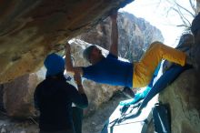 Bouldering in Hueco Tanks on 01/26/2019 with Blue Lizard Climbing and Yoga

Filename: SRM_20190126_1313201.jpg
Aperture: f/4.5
Shutter Speed: 1/400
Body: Canon EOS-1D Mark II
Lens: Canon EF 50mm f/1.8 II