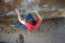 Bouldering in Hueco Tanks on 01/26/2019 with Blue Lizard Climbing and Yoga

Filename: SRM_20190126_1318400.jpg
Aperture: f/1.8
Shutter Speed: 1/250
Body: Canon EOS-1D Mark II
Lens: Canon EF 50mm f/1.8 II