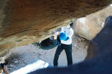 Bouldering in Hueco Tanks on 01/26/2019 with Blue Lizard Climbing and Yoga

Filename: SRM_20190126_1331240.jpg
Aperture: f/3.2
Shutter Speed: 1/250
Body: Canon EOS-1D Mark II
Lens: Canon EF 50mm f/1.8 II