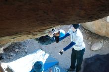 Bouldering in Hueco Tanks on 01/26/2019 with Blue Lizard Climbing and Yoga

Filename: SRM_20190126_1331340.jpg
Aperture: f/3.5
Shutter Speed: 1/250
Body: Canon EOS-1D Mark II
Lens: Canon EF 50mm f/1.8 II