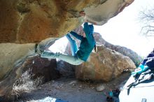 Bouldering in Hueco Tanks on 01/26/2019 with Blue Lizard Climbing and Yoga

Filename: SRM_20190126_1344530.jpg
Aperture: f/6.3
Shutter Speed: 1/250
Body: Canon EOS-1D Mark II
Lens: Canon EF 16-35mm f/2.8 L