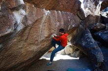 Bouldering in Hueco Tanks on 01/26/2019 with Blue Lizard Climbing and Yoga

Filename: SRM_20190126_1432260.jpg
Aperture: f/5.0
Shutter Speed: 1/250
Body: Canon EOS-1D Mark II
Lens: Canon EF 16-35mm f/2.8 L