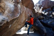 Bouldering in Hueco Tanks on 01/26/2019 with Blue Lizard Climbing and Yoga

Filename: SRM_20190126_1436000.jpg
Aperture: f/5.0
Shutter Speed: 1/250
Body: Canon EOS-1D Mark II
Lens: Canon EF 16-35mm f/2.8 L