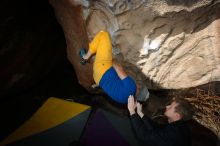 Bouldering in Hueco Tanks on 01/26/2019 with Blue Lizard Climbing and Yoga

Filename: SRM_20190126_1625380.jpg
Aperture: f/6.3
Shutter Speed: 1/250
Body: Canon EOS-1D Mark II
Lens: Canon EF 16-35mm f/2.8 L