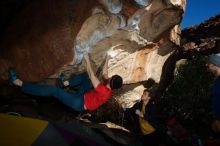 Bouldering in Hueco Tanks on 01/26/2019 with Blue Lizard Climbing and Yoga

Filename: SRM_20190126_1635420.jpg
Aperture: f/13.0
Shutter Speed: 1/250
Body: Canon EOS-1D Mark II
Lens: Canon EF 16-35mm f/2.8 L