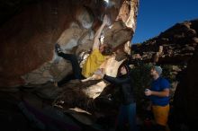 Bouldering in Hueco Tanks on 01/26/2019 with Blue Lizard Climbing and Yoga

Filename: SRM_20190126_1637210.jpg
Aperture: f/6.3
Shutter Speed: 1/250
Body: Canon EOS-1D Mark II
Lens: Canon EF 16-35mm f/2.8 L