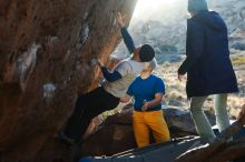 Bouldering in Hueco Tanks on 01/26/2019 with Blue Lizard Climbing and Yoga

Filename: SRM_20190126_1755190.jpg
Aperture: f/4.0
Shutter Speed: 1/250
Body: Canon EOS-1D Mark II
Lens: Canon EF 50mm f/1.8 II