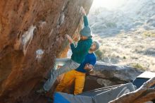 Bouldering in Hueco Tanks on 01/26/2019 with Blue Lizard Climbing and Yoga

Filename: SRM_20190126_1759150.jpg
Aperture: f/3.5
Shutter Speed: 1/250
Body: Canon EOS-1D Mark II
Lens: Canon EF 50mm f/1.8 II