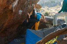 Bouldering in Hueco Tanks on 01/26/2019 with Blue Lizard Climbing and Yoga

Filename: SRM_20190126_1800000.jpg
Aperture: f/4.0
Shutter Speed: 1/250
Body: Canon EOS-1D Mark II
Lens: Canon EF 50mm f/1.8 II