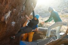 Bouldering in Hueco Tanks on 01/26/2019 with Blue Lizard Climbing and Yoga

Filename: SRM_20190126_1800110.jpg
Aperture: f/4.0
Shutter Speed: 1/250
Body: Canon EOS-1D Mark II
Lens: Canon EF 50mm f/1.8 II