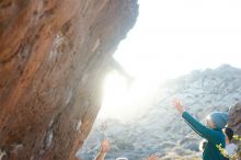 Bouldering in Hueco Tanks on 01/26/2019 with Blue Lizard Climbing and Yoga

Filename: SRM_20190126_1800570.jpg
Aperture: f/4.0
Shutter Speed: 1/250
Body: Canon EOS-1D Mark II
Lens: Canon EF 50mm f/1.8 II