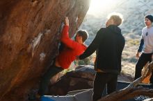 Bouldering in Hueco Tanks on 01/26/2019 with Blue Lizard Climbing and Yoga

Filename: SRM_20190126_1805110.jpg
Aperture: f/4.0
Shutter Speed: 1/250
Body: Canon EOS-1D Mark II
Lens: Canon EF 50mm f/1.8 II