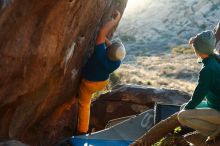 Bouldering in Hueco Tanks on 01/26/2019 with Blue Lizard Climbing and Yoga

Filename: SRM_20190126_1808270.jpg
Aperture: f/4.0
Shutter Speed: 1/250
Body: Canon EOS-1D Mark II
Lens: Canon EF 50mm f/1.8 II