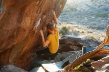 Bouldering in Hueco Tanks on 01/26/2019 with Blue Lizard Climbing and Yoga

Filename: SRM_20190126_1812120.jpg
Aperture: f/4.0
Shutter Speed: 1/250
Body: Canon EOS-1D Mark II
Lens: Canon EF 50mm f/1.8 II