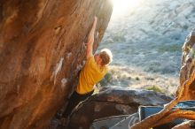 Bouldering in Hueco Tanks on 01/26/2019 with Blue Lizard Climbing and Yoga

Filename: SRM_20190126_1812190.jpg
Aperture: f/4.0
Shutter Speed: 1/250
Body: Canon EOS-1D Mark II
Lens: Canon EF 50mm f/1.8 II