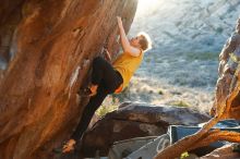 Bouldering in Hueco Tanks on 01/26/2019 with Blue Lizard Climbing and Yoga

Filename: SRM_20190126_1812250.jpg
Aperture: f/4.0
Shutter Speed: 1/250
Body: Canon EOS-1D Mark II
Lens: Canon EF 50mm f/1.8 II