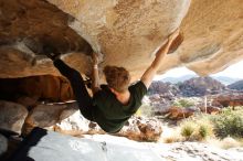 Bouldering in Hueco Tanks on 01/27/2019 with Blue Lizard Climbing and Yoga

Filename: SRM_20190127_1011180.jpg
Aperture: f/6.3
Shutter Speed: 1/250
Body: Canon EOS-1D Mark II
Lens: Canon EF 16-35mm f/2.8 L