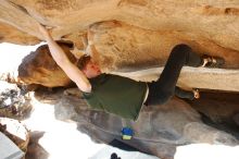 Bouldering in Hueco Tanks on 01/27/2019 with Blue Lizard Climbing and Yoga

Filename: SRM_20190127_1011450.jpg
Aperture: f/5.6
Shutter Speed: 1/250
Body: Canon EOS-1D Mark II
Lens: Canon EF 16-35mm f/2.8 L