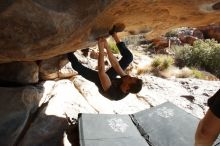 Bouldering in Hueco Tanks on 01/27/2019 with Blue Lizard Climbing and Yoga

Filename: SRM_20190127_1019240.jpg
Aperture: f/9.0
Shutter Speed: 1/250
Body: Canon EOS-1D Mark II
Lens: Canon EF 16-35mm f/2.8 L