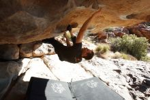 Bouldering in Hueco Tanks on 01/27/2019 with Blue Lizard Climbing and Yoga

Filename: SRM_20190127_1019320.jpg
Aperture: f/9.0
Shutter Speed: 1/250
Body: Canon EOS-1D Mark II
Lens: Canon EF 16-35mm f/2.8 L