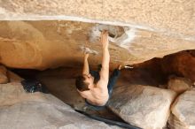 Bouldering in Hueco Tanks on 01/27/2019 with Blue Lizard Climbing and Yoga

Filename: SRM_20190127_1044100.jpg
Aperture: f/4.5
Shutter Speed: 1/250
Body: Canon EOS-1D Mark II
Lens: Canon EF 16-35mm f/2.8 L