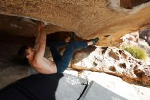 Bouldering in Hueco Tanks on 01/27/2019 with Blue Lizard Climbing and Yoga

Filename: SRM_20190127_1045090.jpg
Aperture: f/8.0
Shutter Speed: 1/250
Body: Canon EOS-1D Mark II
Lens: Canon EF 16-35mm f/2.8 L